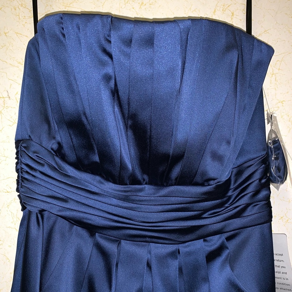 NEW! Strapless Navy Blue Dress - Picture 3 of 6
